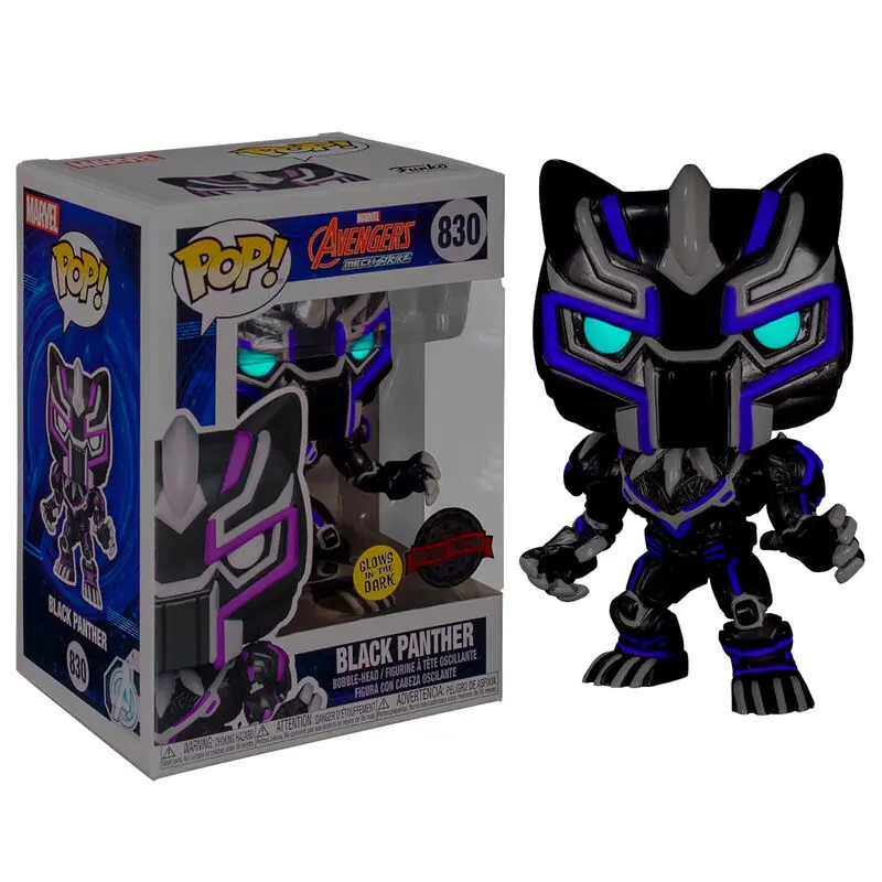 POP figure Marvel Avengers Black Panther Glow in the Dark Exclusive product photo