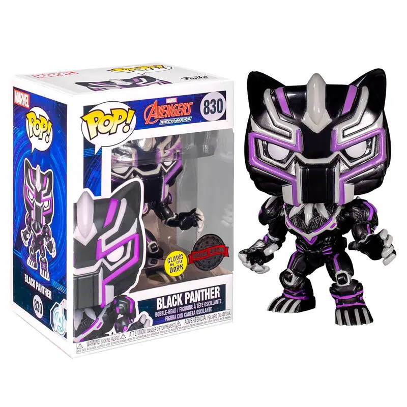 POP figure Marvel Avengers Black Panther Glow in the Dark Exclusive product photo