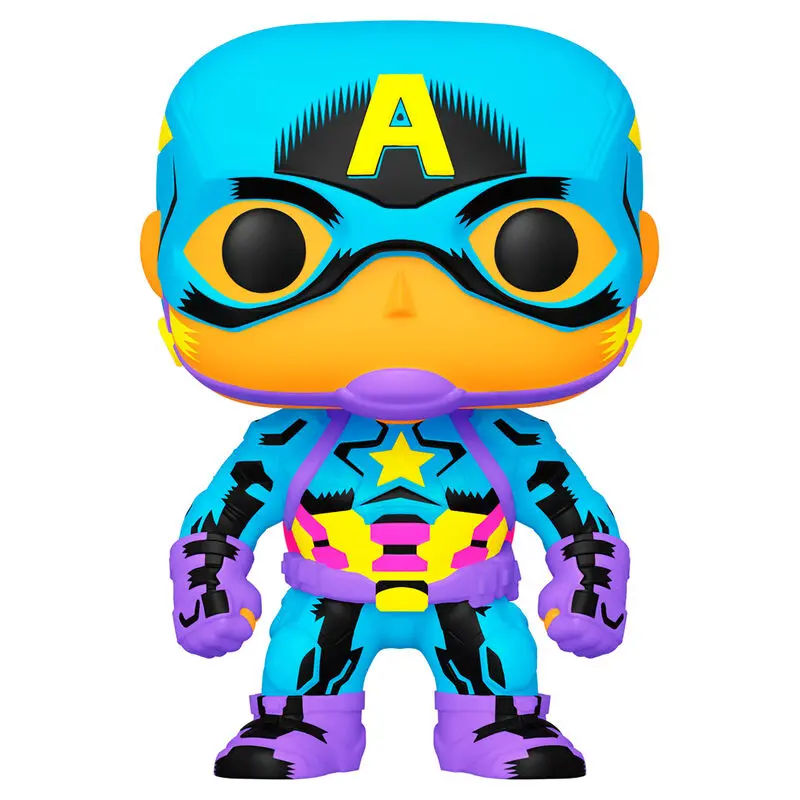 Marvel POP! Marvel Black Light Vinyl Figure Captain America 9 cm termékfotó