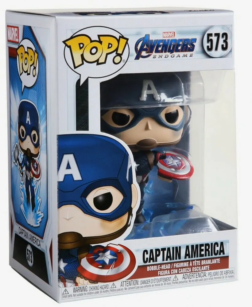 Avengers: Endgame POP! Movies Vinyl Figure Captain America w/Broken Shield & Mjölnir 9 cm termékfotó