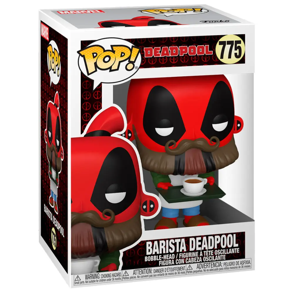 Marvel Deadpool 30th Anniversary POP! Vinyl Figure Coffee Barista Deadpool 9 cm product photo