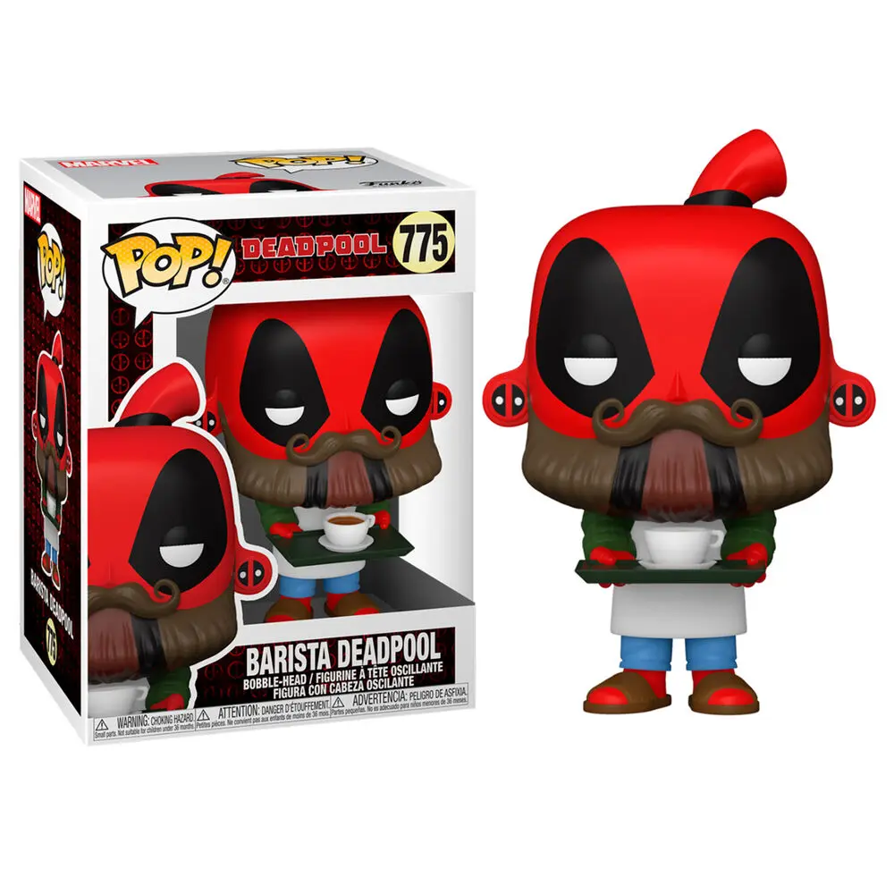 Marvel Deadpool 30th Anniversary POP! Vinyl Figure Coffee Barista Deadpool 9 cm product photo