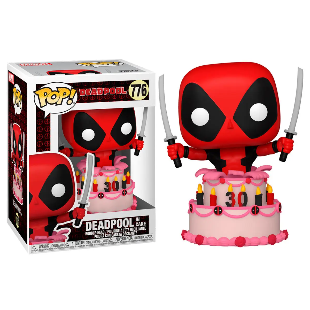 Marvel Deadpool 30th Anniversary POP! Vinyl Figure Deadpool in Cake 9 cm product photo