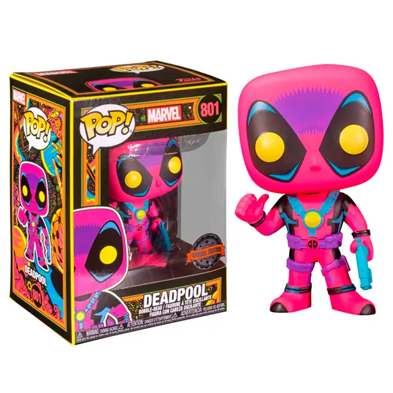 POP figure Marvel Deadpool Blacklight Exclusive product photo