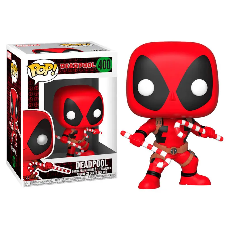 POP figure Marvel Holiday Deadpool with Candy Canes product photo