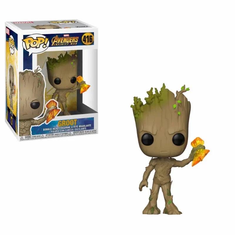 Avengers Infinity War POP! Movies Vinyl Figure Groot with Stormbreaker 9 cm termékfotó