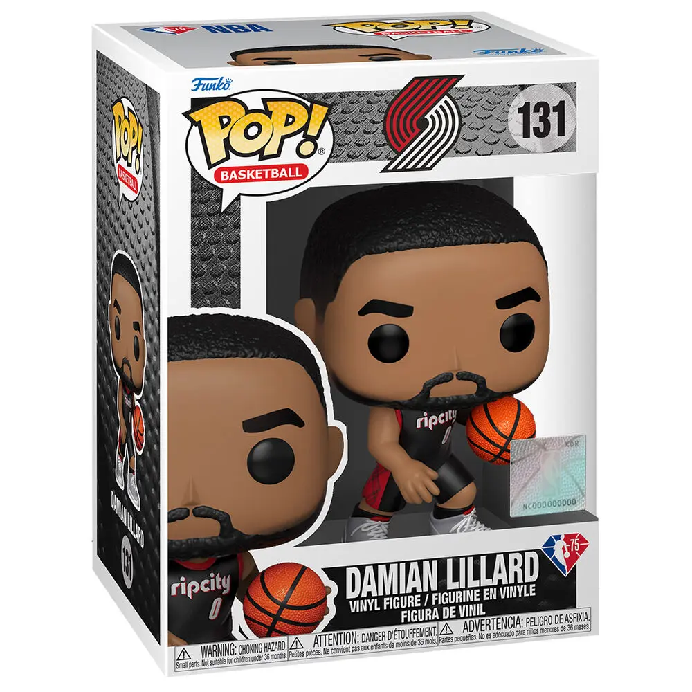 NBA Legends POP! Sports Vinyl Figure Blazers - Damian Lillard (White Jersey) 9 cm product photo