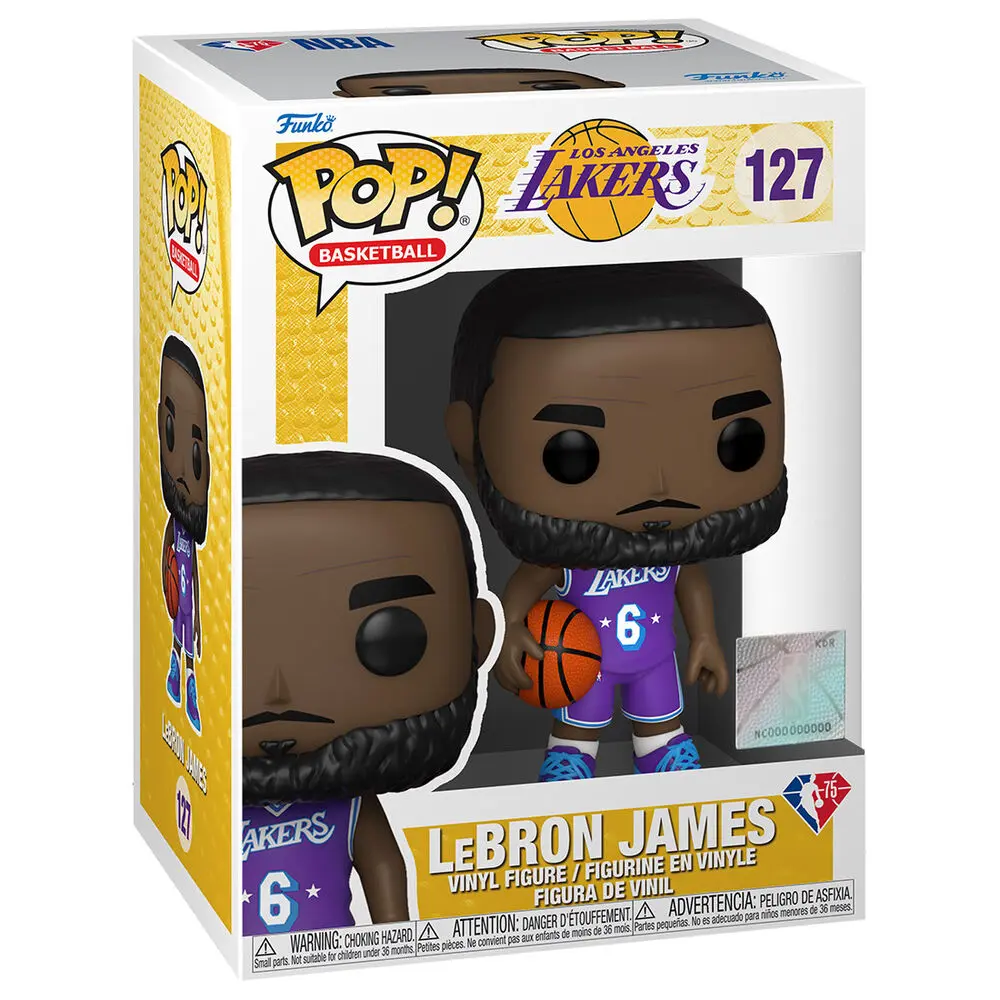 NBA Legends POP! Sports Vinyl Figure Lakers - LeBron James (Yellow Jersey) 9 cm product photo
