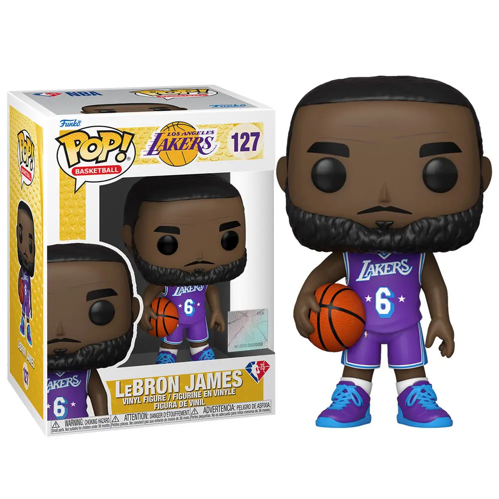 NBA Legends POP! Sports Vinyl Figure Lakers - LeBron James (Yellow Jersey) 9 cm product photo