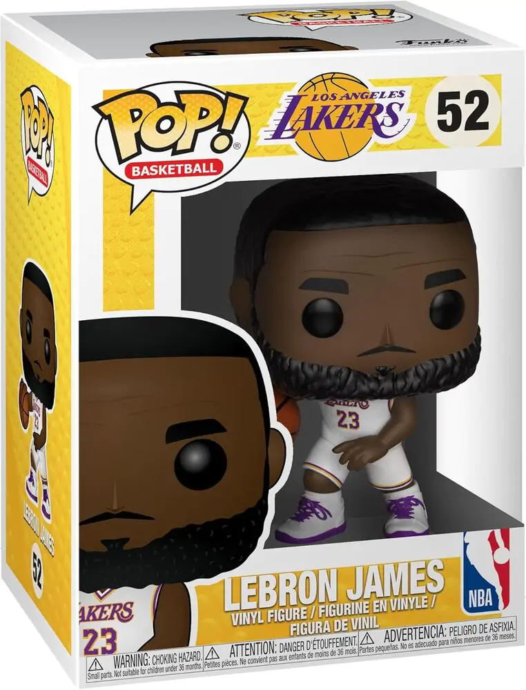 NBA POP! Sports Vinyl Figure LeBron James White Uniform (Lakers) 9 cm termékfotó