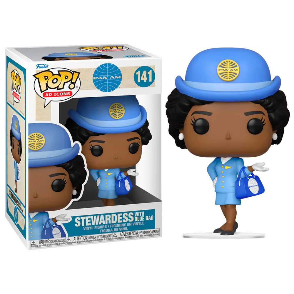 Pan Am POP! Ad Icons Vinyl Figure Stewardess w/Blue Bag 9 cm product photo