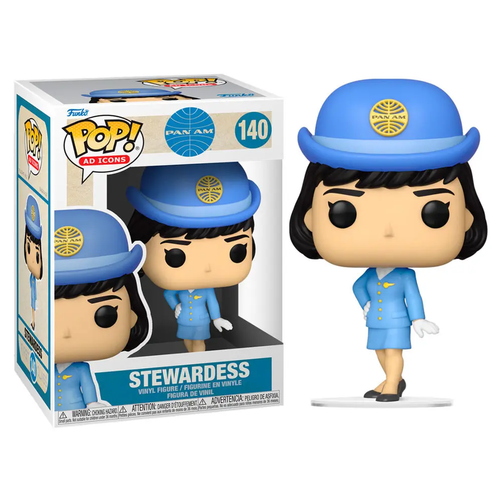 Pan Am POP! Ad Icons Vinyl Figure Stewardess w/o Bag 9 cm [DAMAGED PACKAGE] product photo