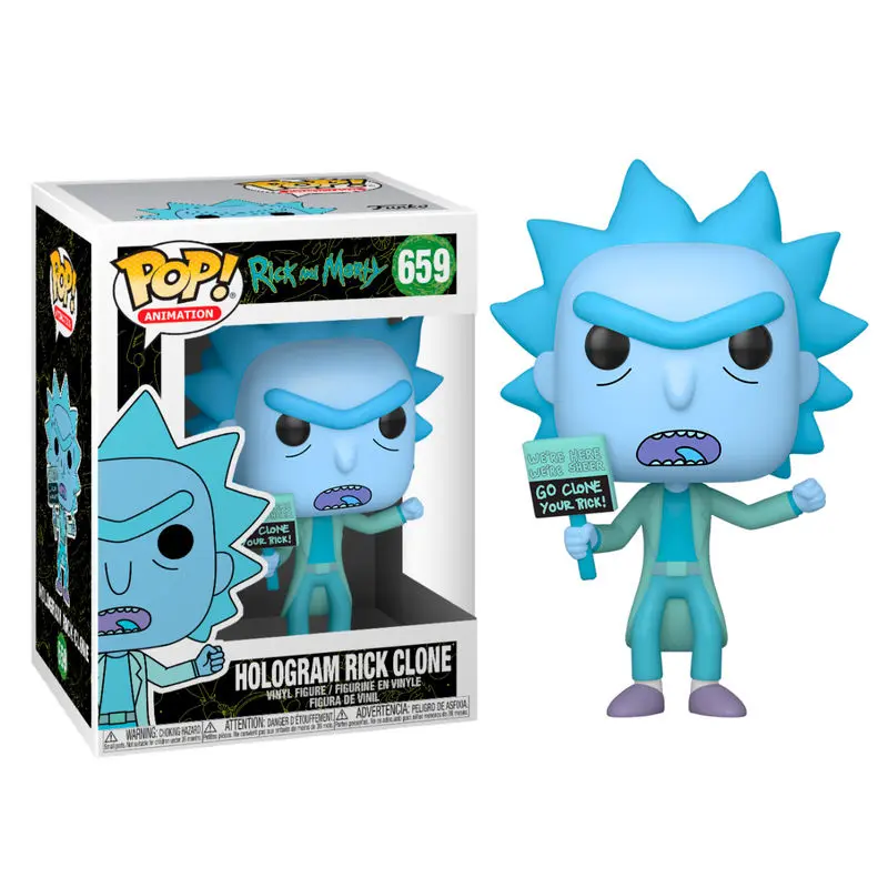 Rick and Morty POP! Animation Vinyl Figure Hologram Rick Clone 9 cm product photo