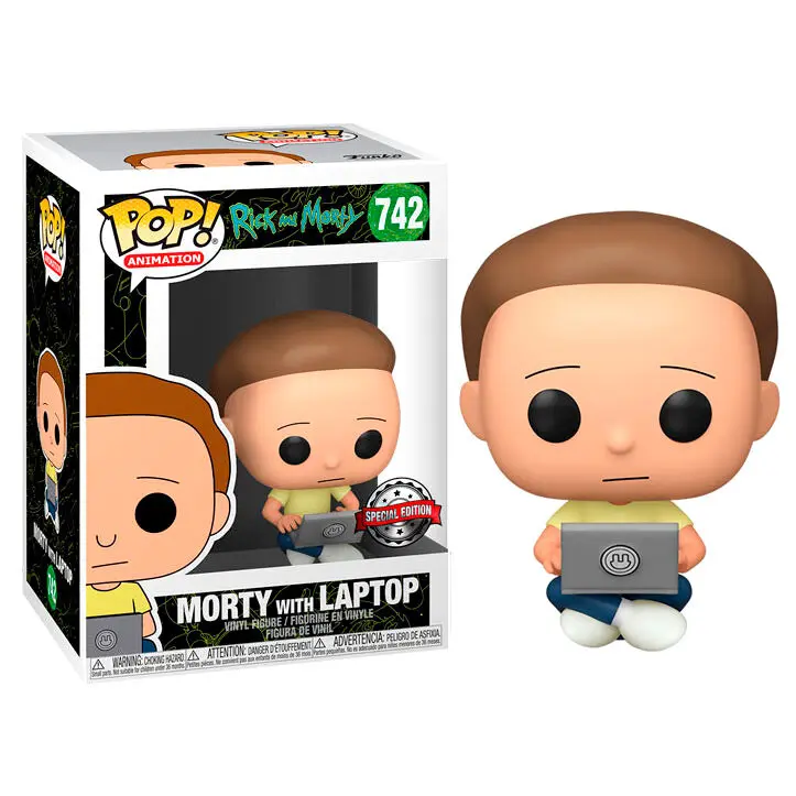 POP figure Rick and Morty - Morty with Laptop Exclusive product photo