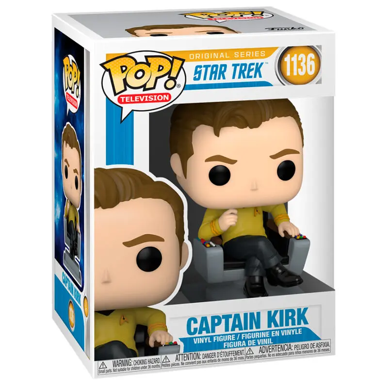 Star Trek: The Original Series POP! TV Vinyl Figure Cap Kirk in Chair 9 cm product photo