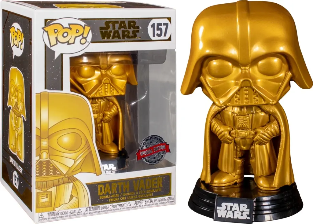 POP figure Star Wars Darth Vader Gold Metallic Exclusive product photo