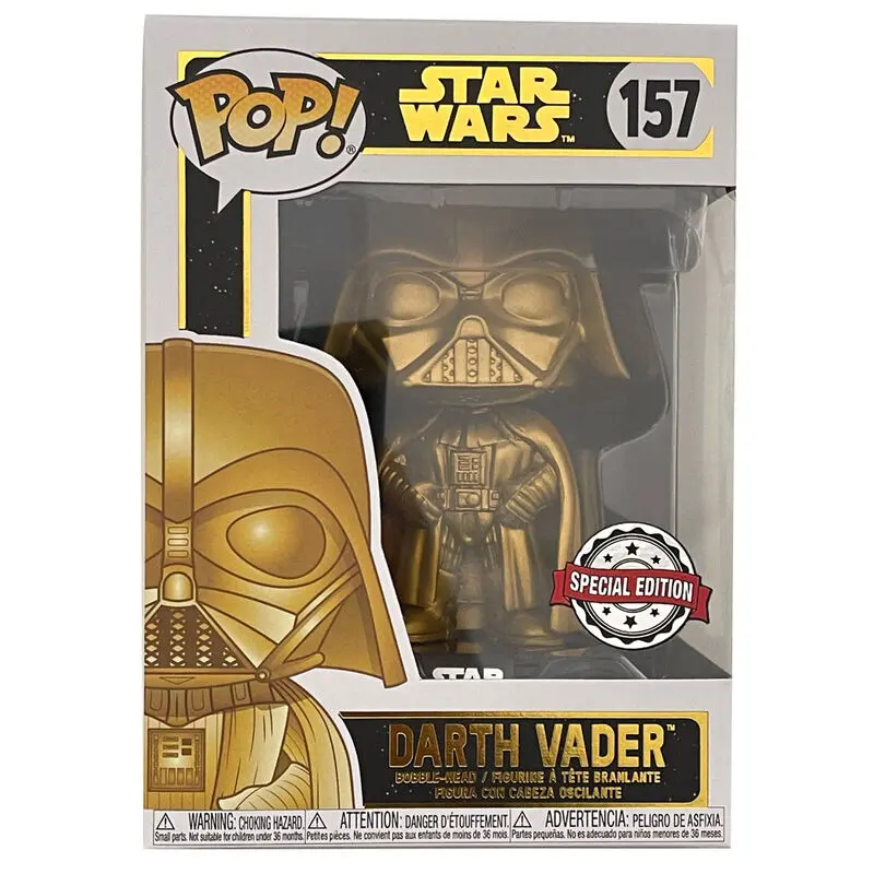 POP figure Star Wars Darth Vader Gold Metallic Exclusive product photo