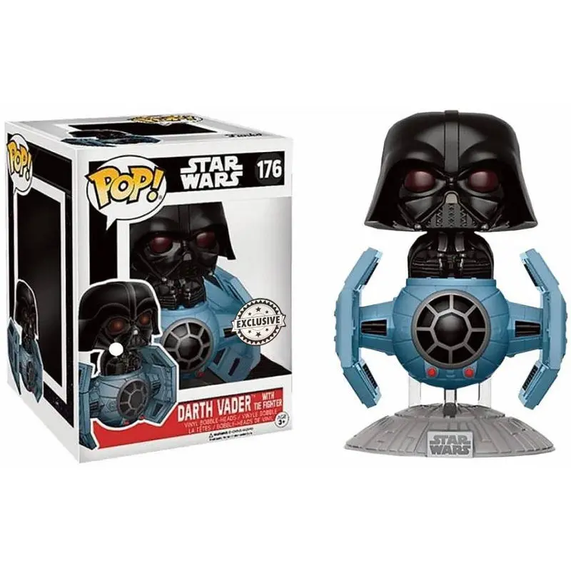 POP figure Star Wars Darth Vader Tie Fighter 15cm Exclusive product photo