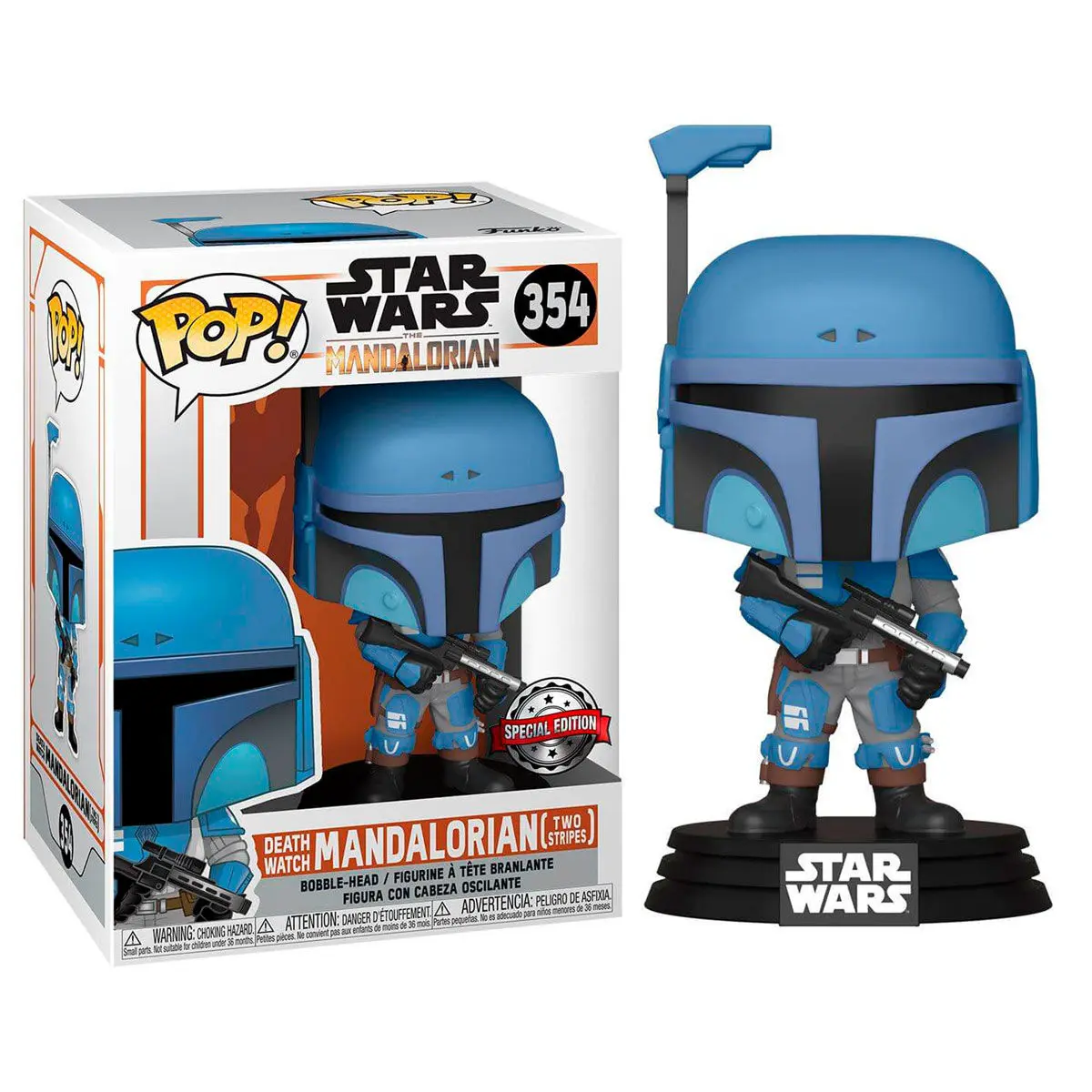 Star Wars The Mandalorian POP! TV Vinyl Figure Death Watch Mandalorian (Two Stripes) 9 cm termékfotó