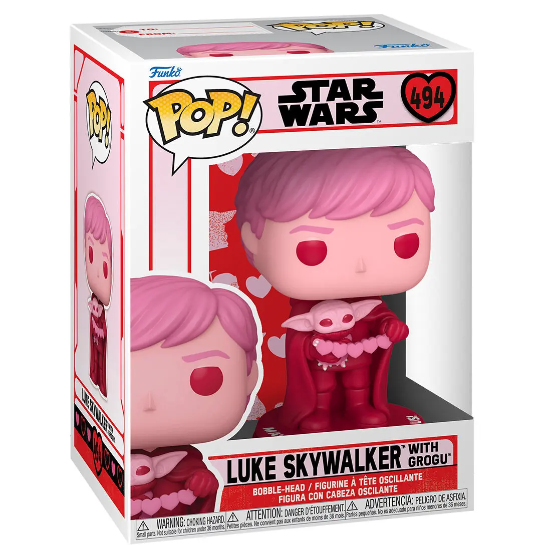 Star Wars Valentines POP! Star Wars Vinyl Figure Luke & Grogu 9 cm termékfotó