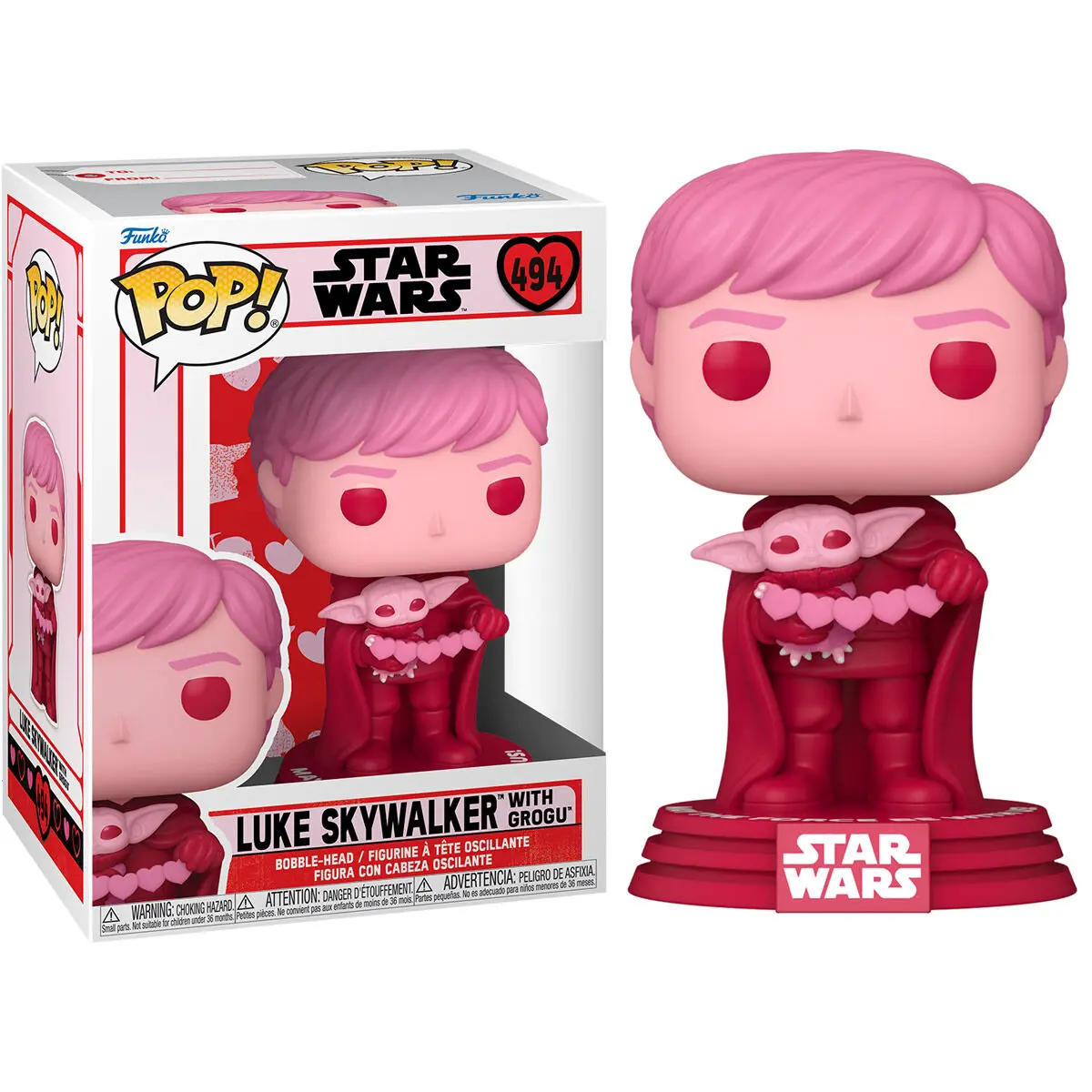 Star Wars Valentines POP! Star Wars Vinyl Figure Luke & Grogu 9 cm termékfotó