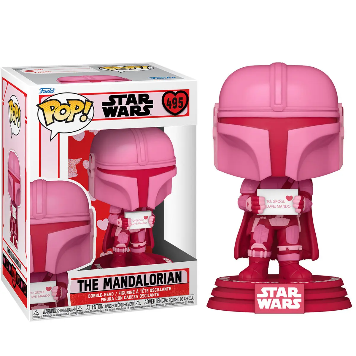 Star Wars Valentines POP! Star Wars Vinyl Figure The Mandalorian 9 cm termékfotó