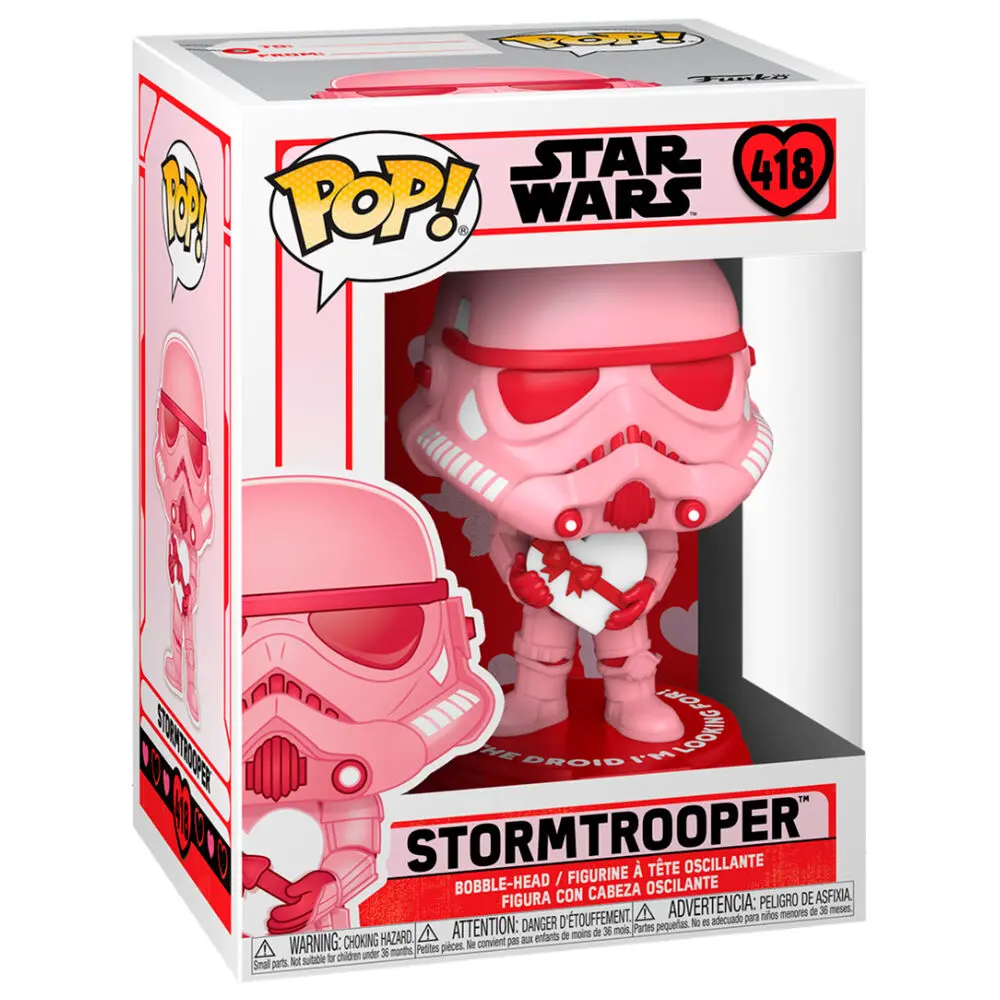 Star Wars Valentines POP! Star Wars Vinyl Figure Stormtrooper w/Heart 9 cm product photo