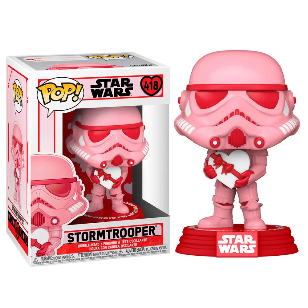 Star Wars Valentines POP! Star Wars Vinyl Figure Stormtrooper w/Heart 9 cm product photo