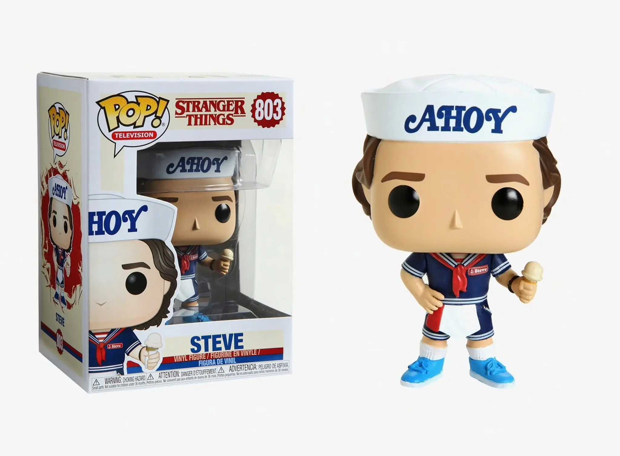 Stranger Things POP! TV Vinyl Figure Steve with Hat and Ice Cream 9 cm termékfotó