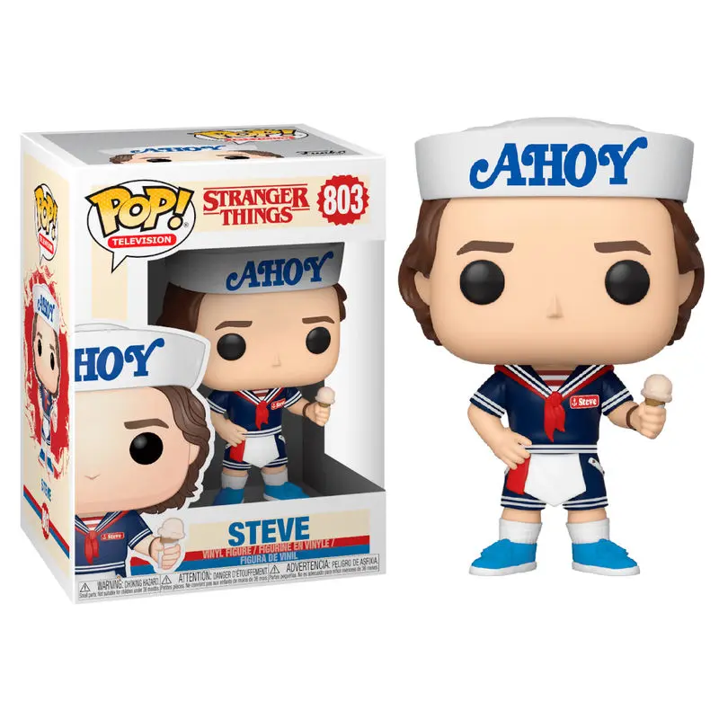 Stranger Things POP! TV Vinyl Figure Steve with Hat and Ice Cream 9 cm termékfotó