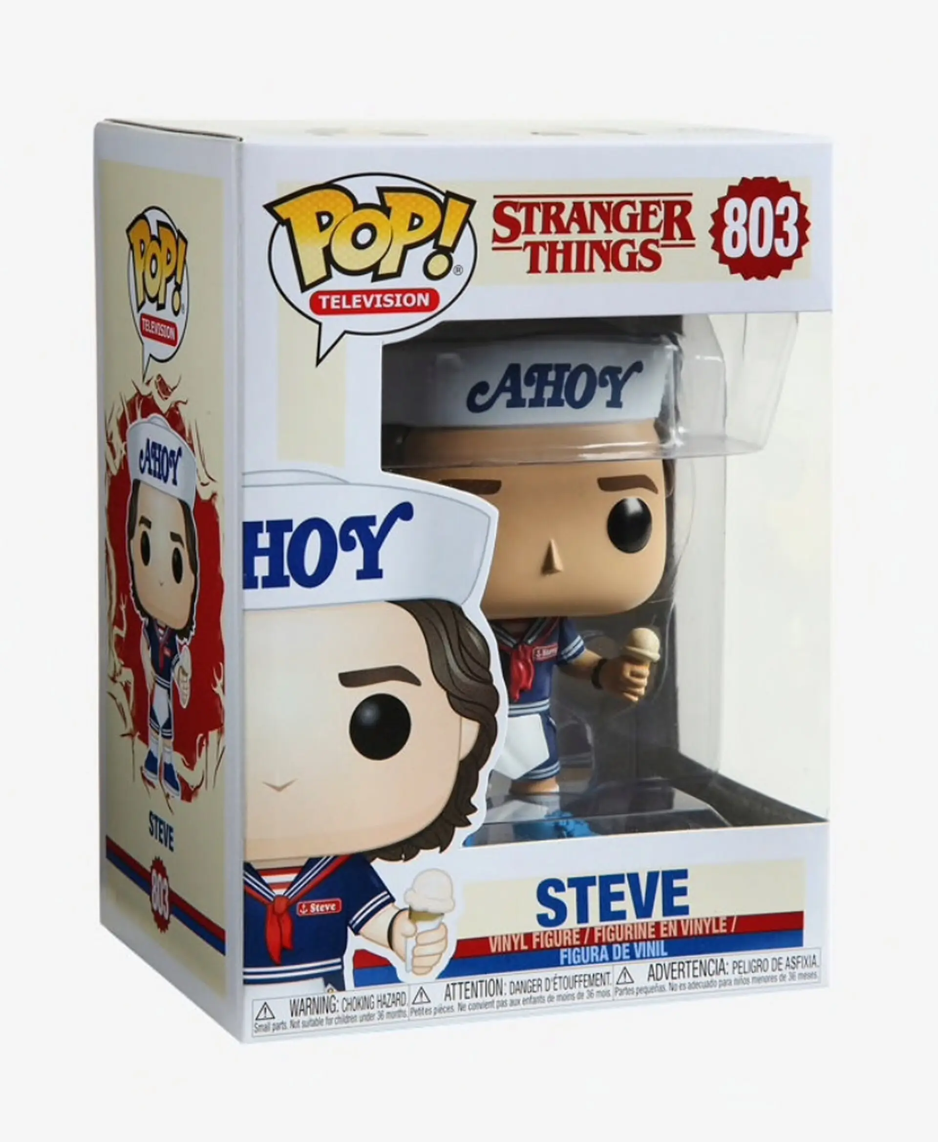 Stranger Things POP! TV Vinyl Figure Steve with Hat and Ice Cream 9 cm termékfotó