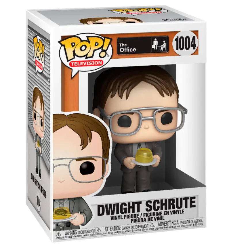The Office US POP! TV Vinyl Figure Dwight w/Jello Stapler 9 cm product photo