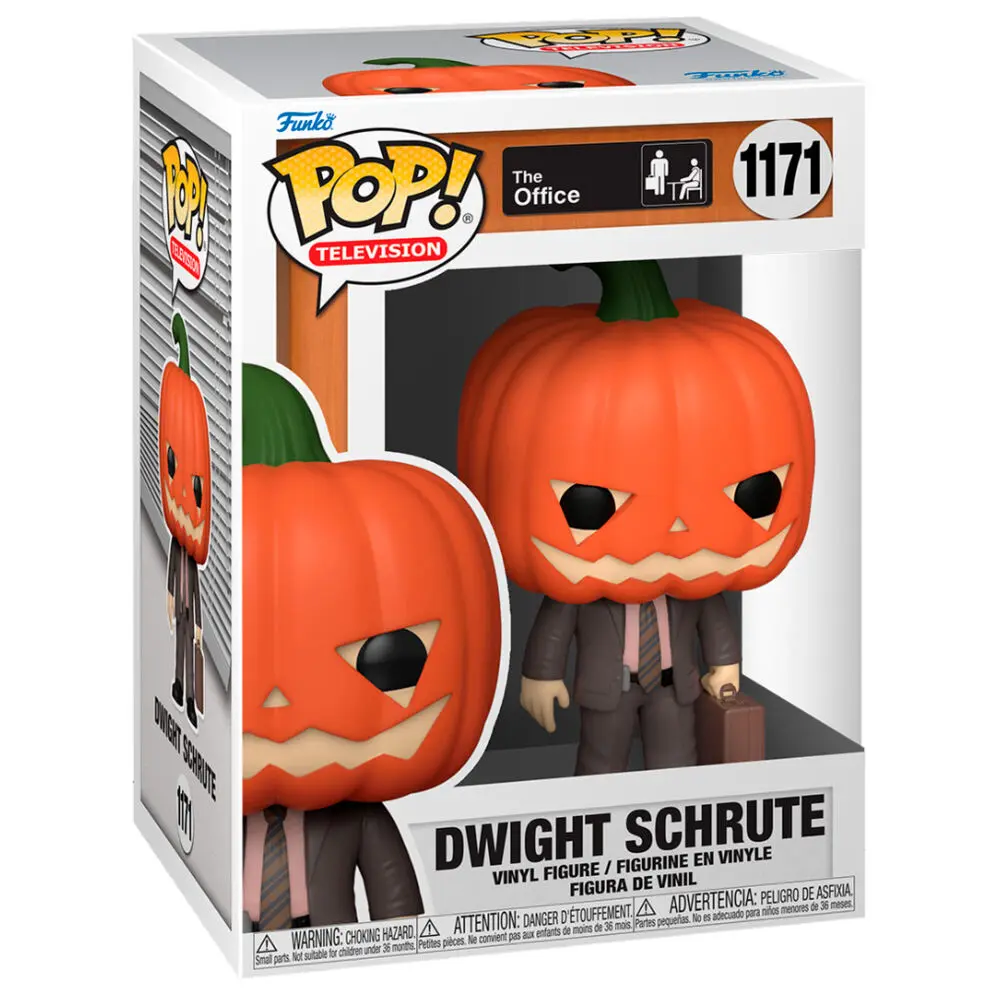 The Office US POP! TV Vinyl Figure Dwight w/Pumpkinhead 9 cm product photo