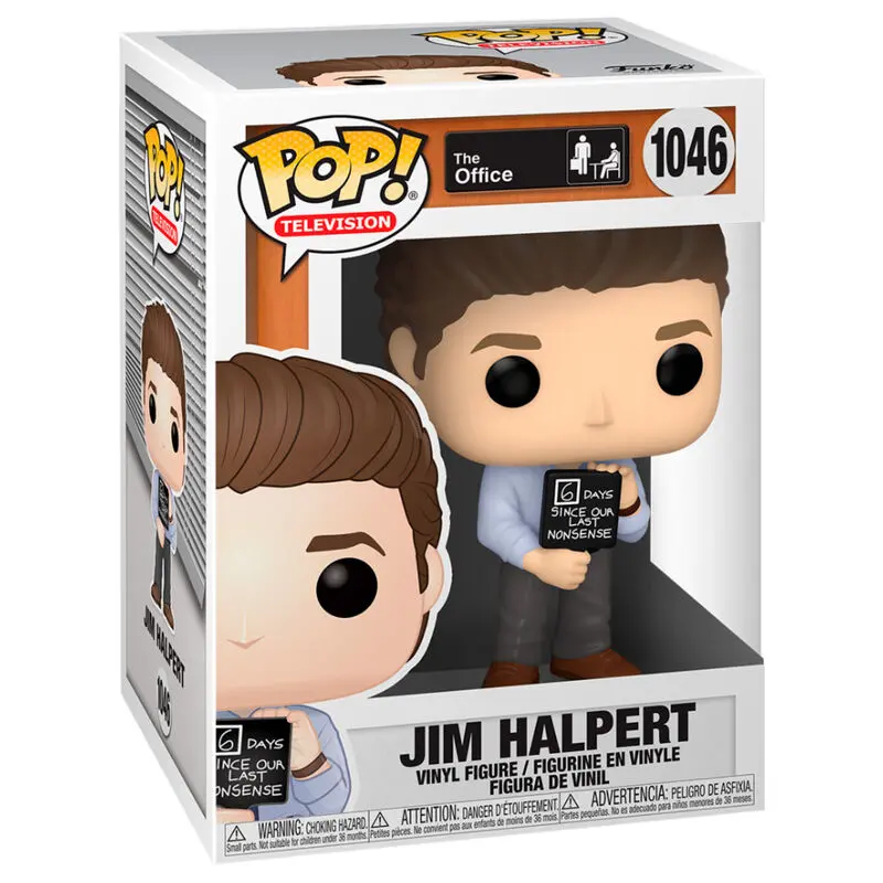 POP figure The Office Jim with Nonsense Sign product photo