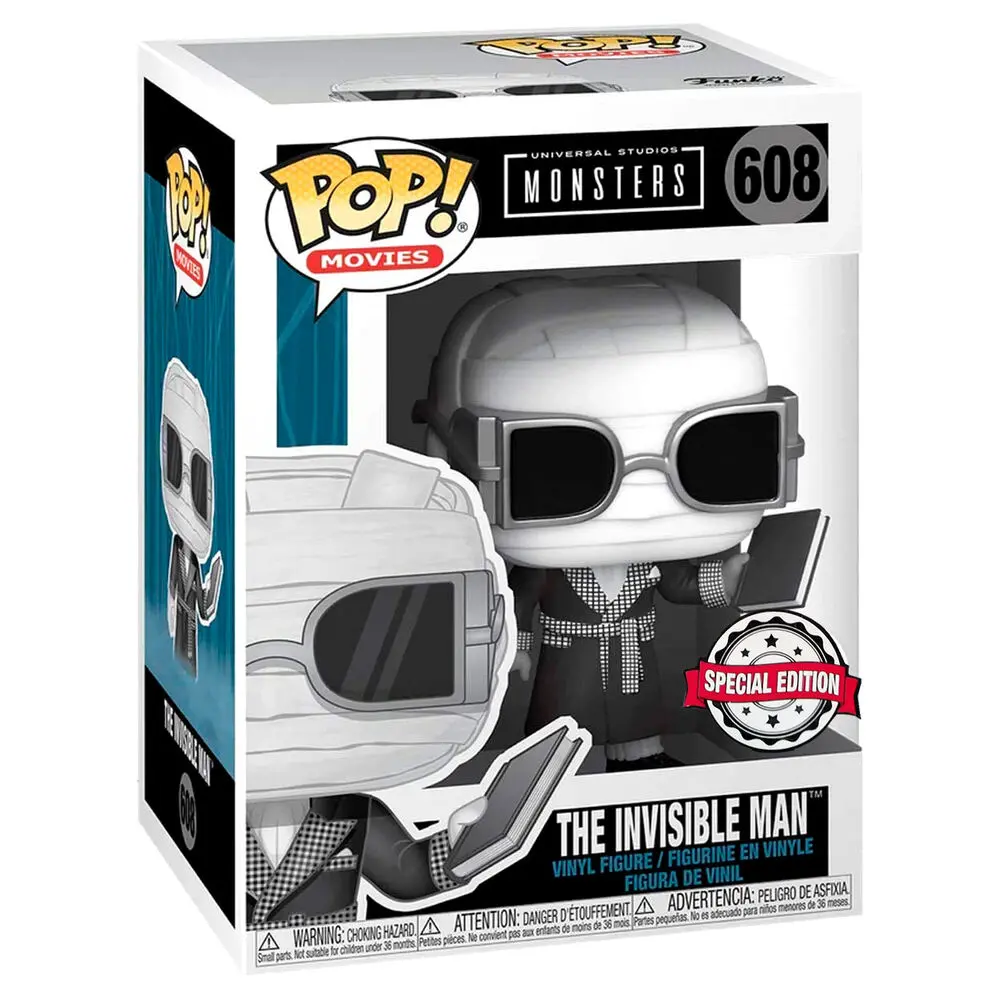 POP figure Universal Monsters Invisible Man Black and White Exclusive termékfotó