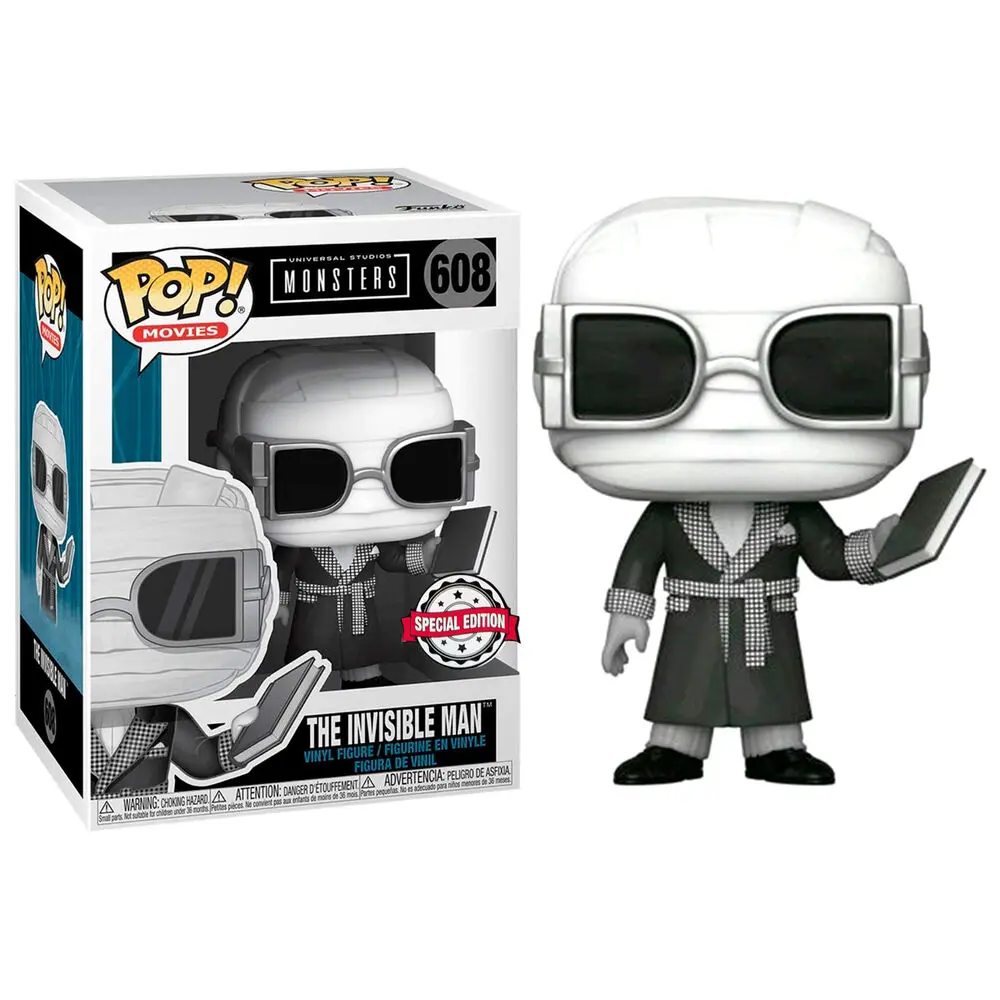 POP figure Universal Monsters Invisible Man Black and White Exclusive termékfotó