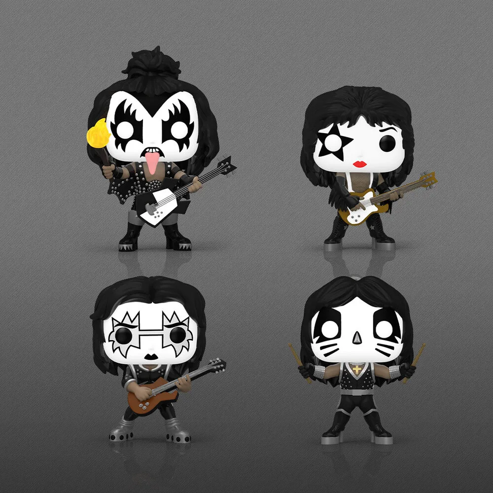 KISS POP! Albums Vinyl Figure 4-Pack Destroyer GITD 9 cm product photo
