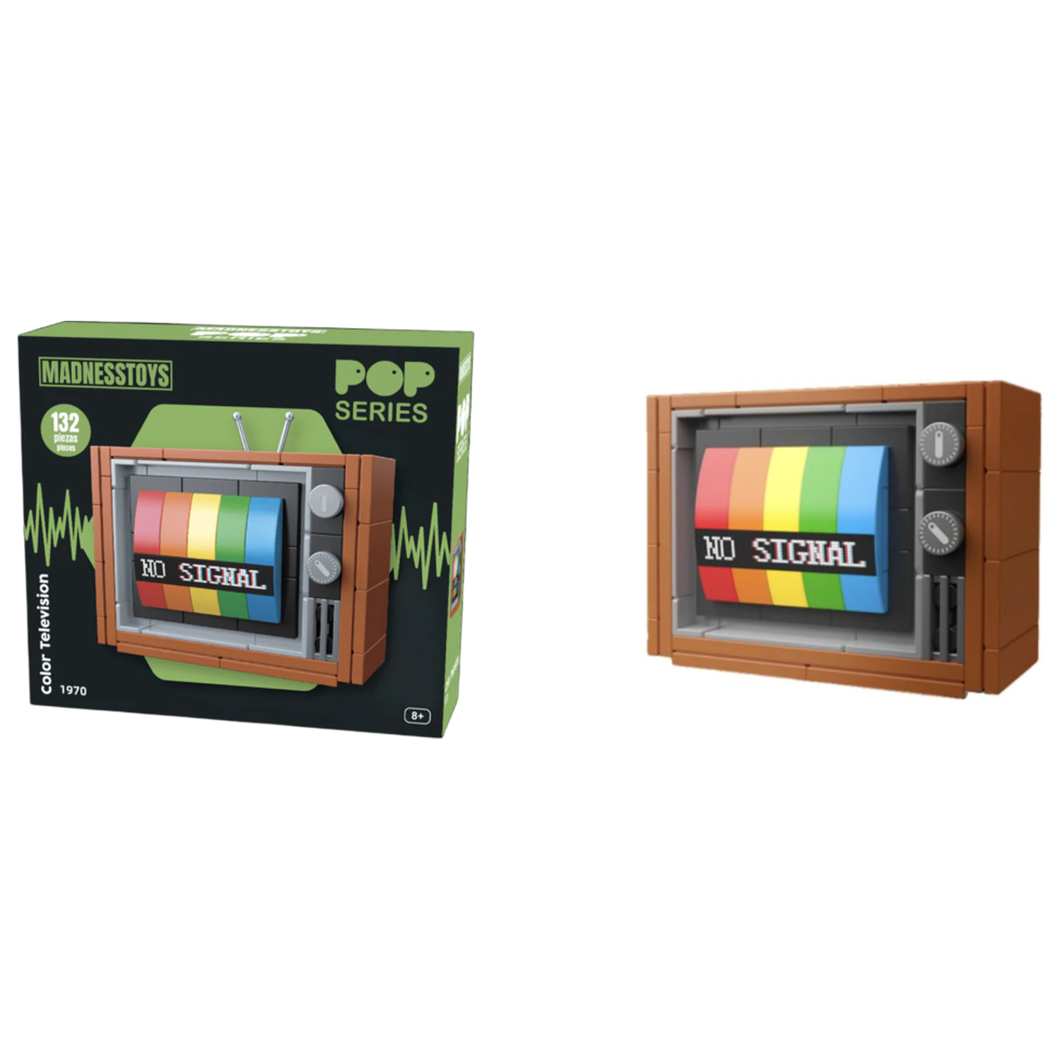 POP Series Construction Kit 1970 Colour Television 132pc product photo