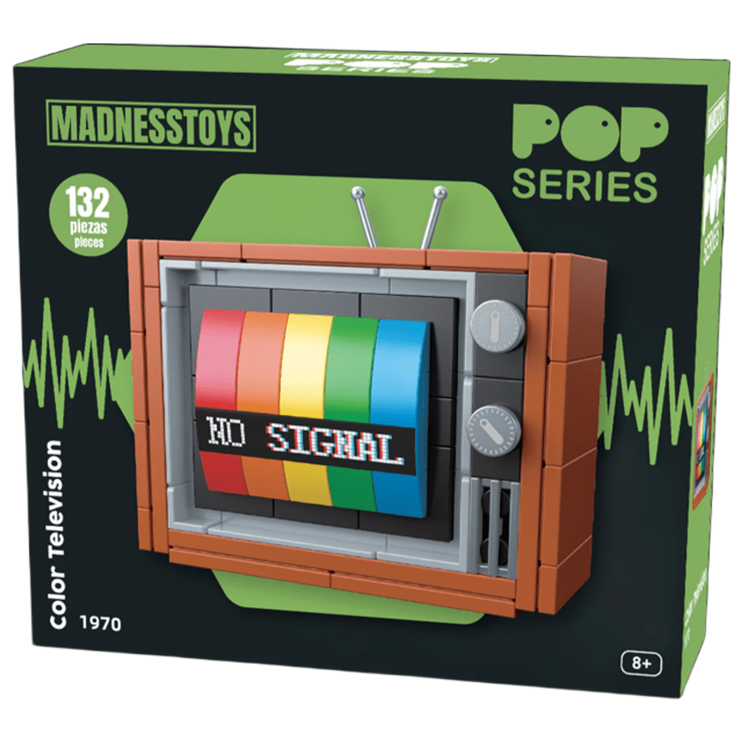 POP Series Construction Kit 1970 Colour Television 132pc product photo