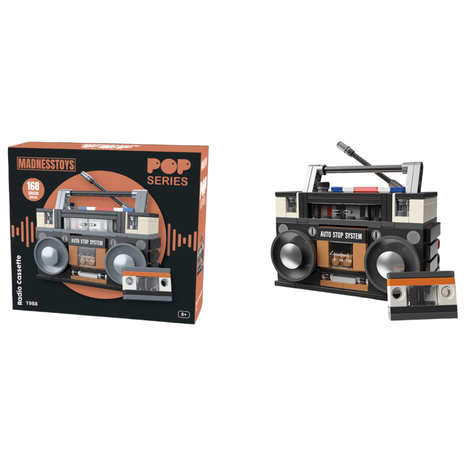 Pop Series Construction Kit 1988 Boombox Radio 168pc product photo