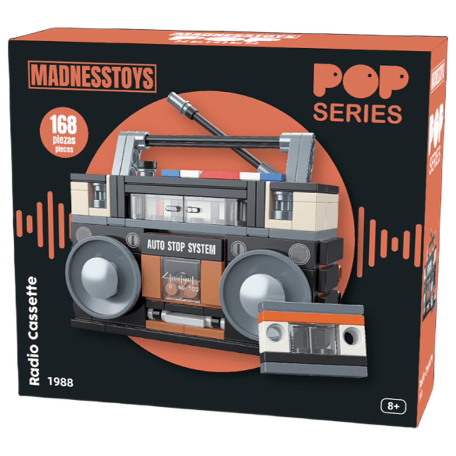 Pop Series Construction Kit 1988 Boombox Radio 168pc product photo