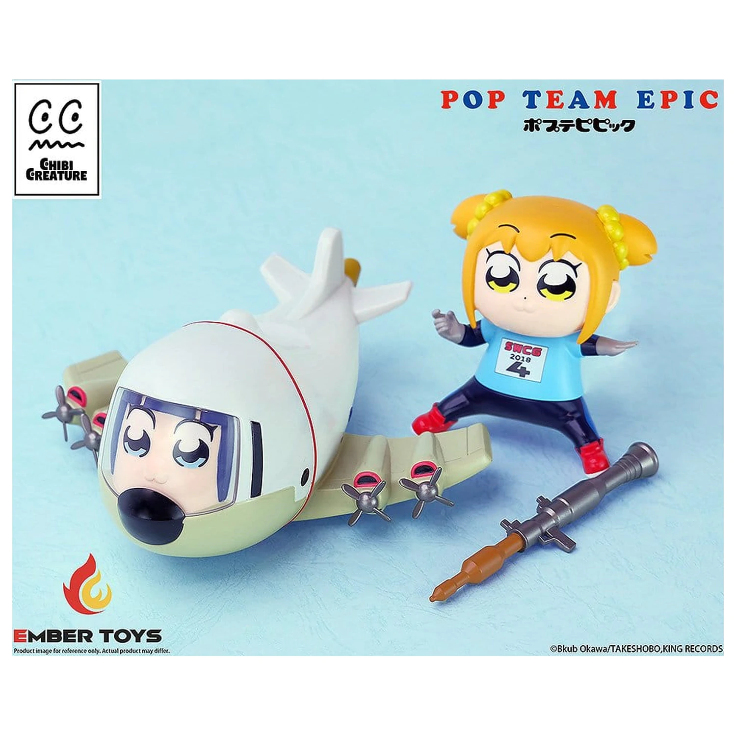 Pop Team Epic Chibi Creature Vinyl Figures 2-Pack POPUKO & PIPIMI: Skeleton Competition Ver. product photo