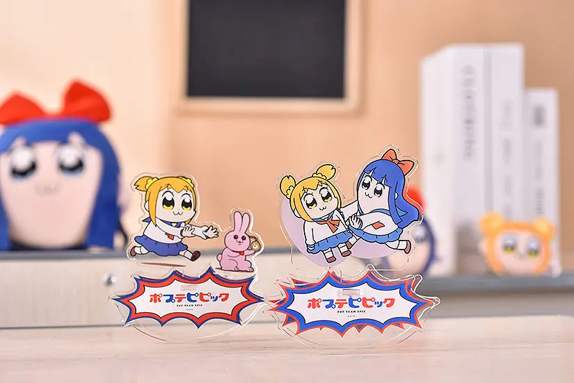 Pop Team Epic GoodSmile Moment Rocking Acrylic Stand Popuko &amp; Rabbit 10 cm product photo