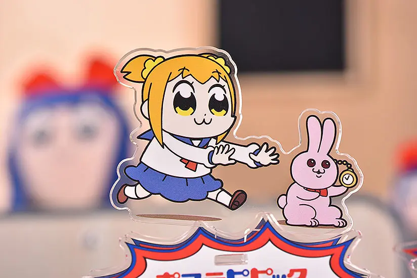 Pop Team Epic GoodSmile Moment Rocking Acrylic Stand Popuko &amp; Rabbit 10 cm product photo