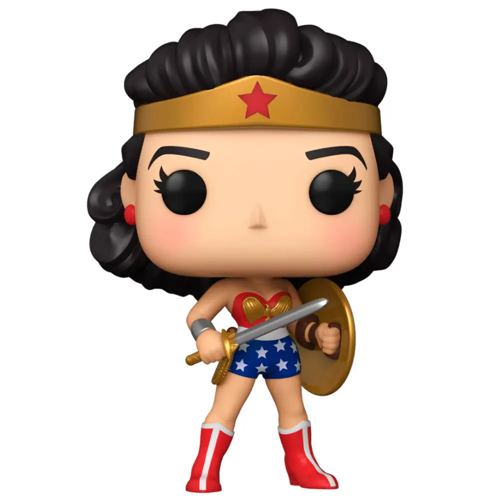 Wonder Woman 80th Anniversary POP! Heroes Vinyl Figure Classic WW w/Shield &amp; Sword (1950's) 9 cm product photo