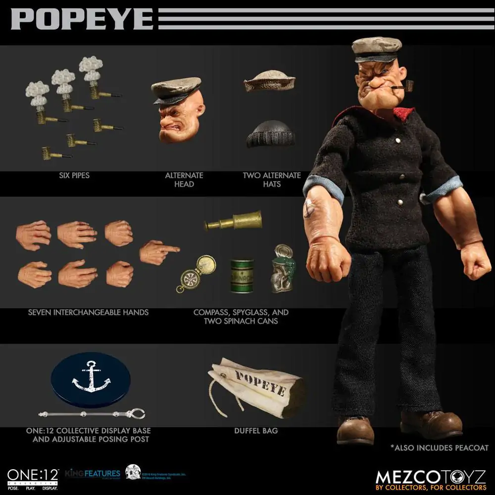 Popeye Action Figure 1/12 Popeye 14 cm termékfotó