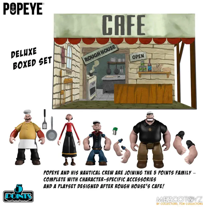 Popeye 5 Points Action Figures Deluxe Box Set 9 cm product photo