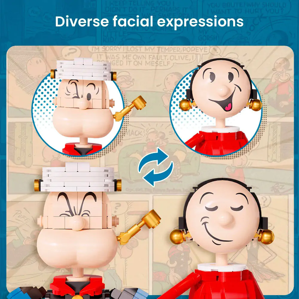 Popeye -  Popeye & Olivia Construction Kit 1500pcs product photo