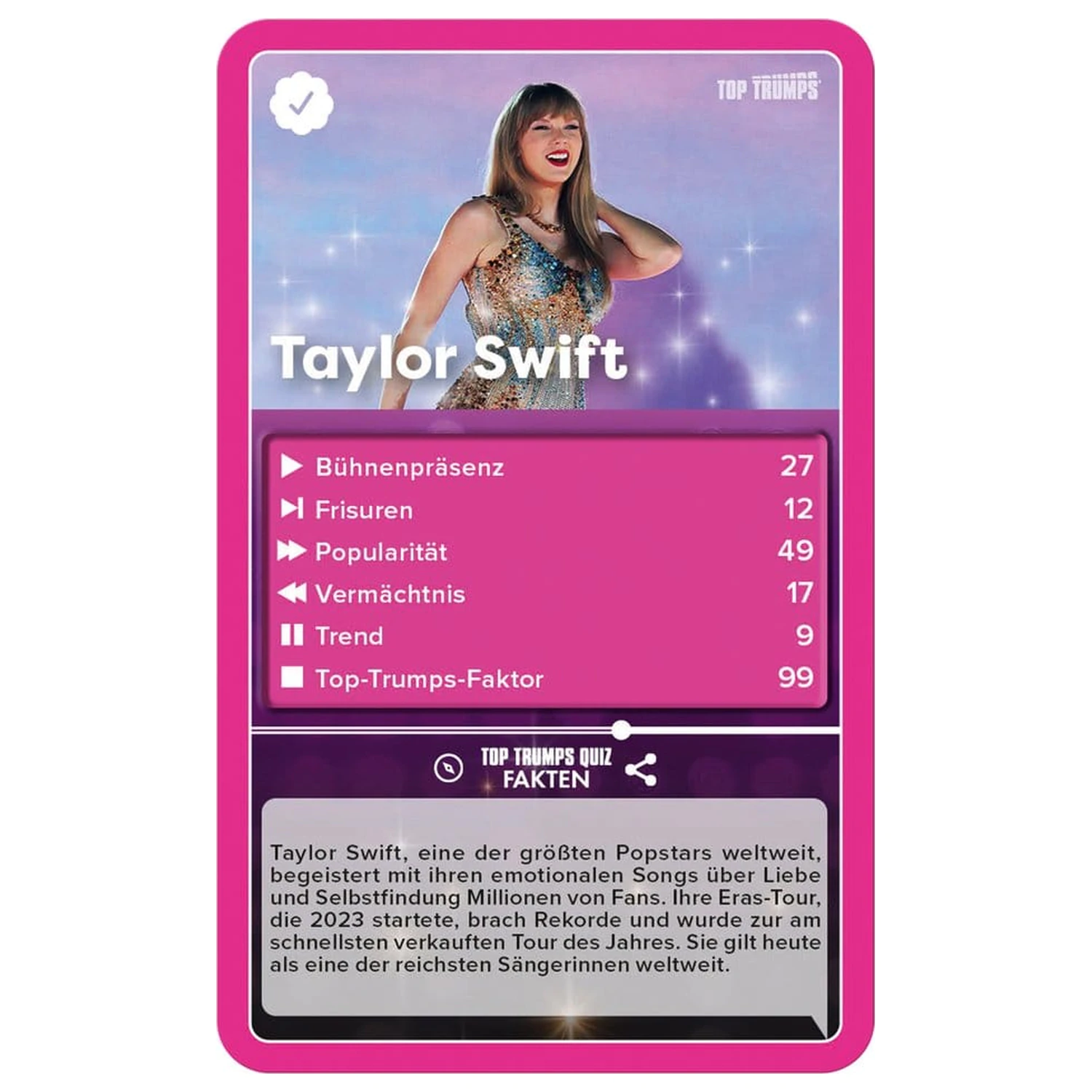 Popstars Card Game Top Trumps *German Version* product photo