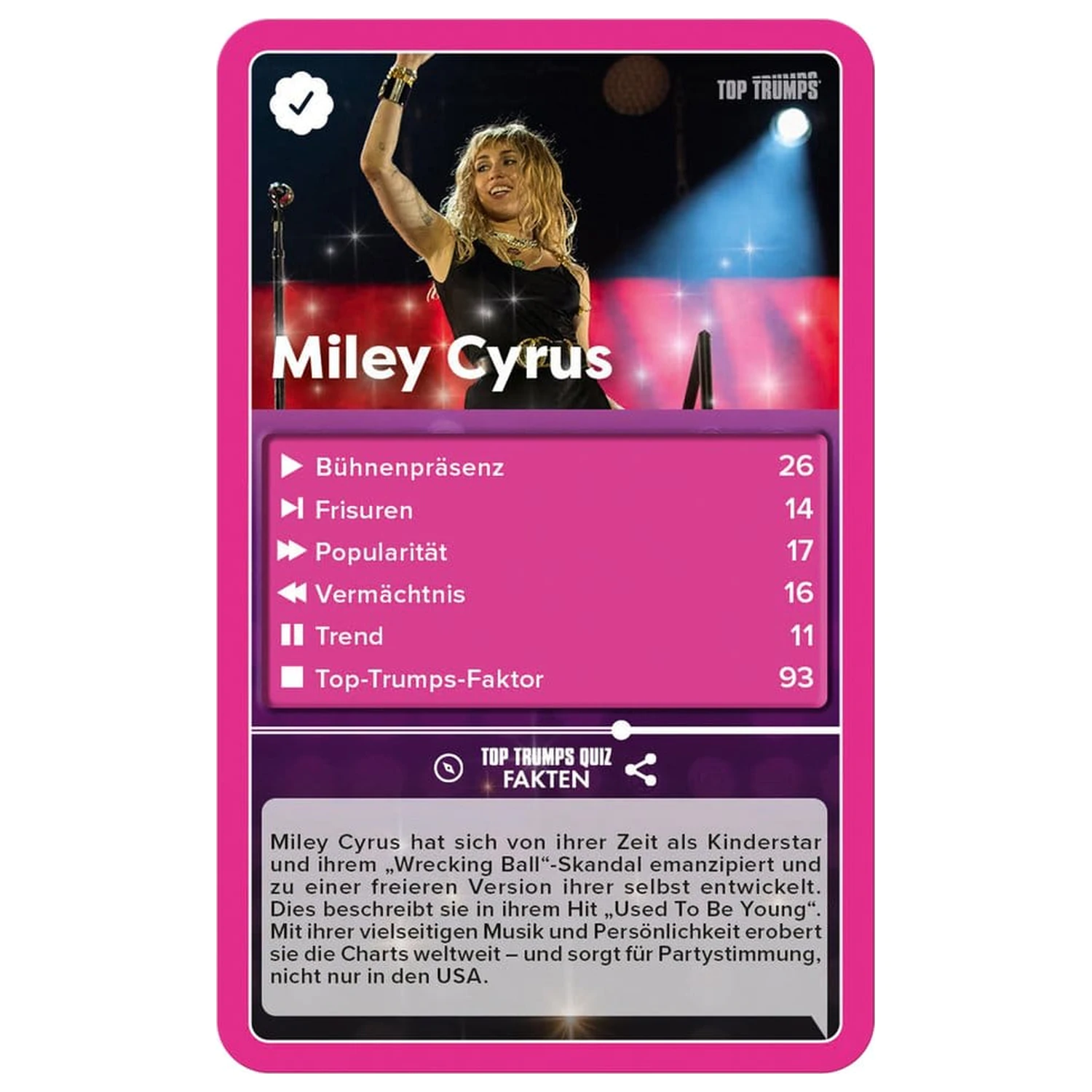 Popstars Card Game Top Trumps *German Version* product photo